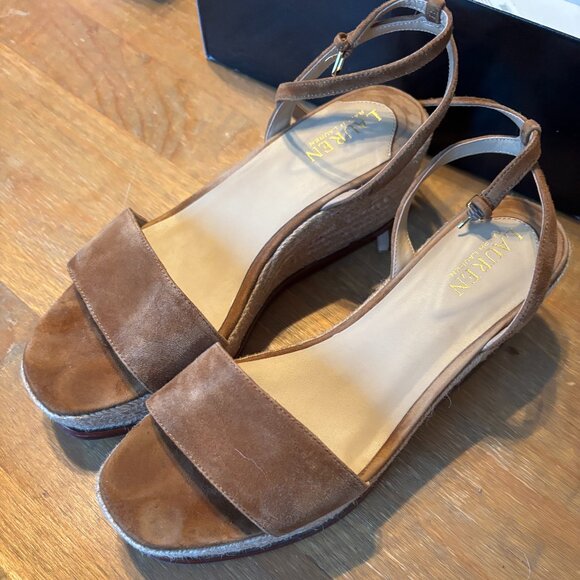 Ralph Lauren Wedge Sandals - Picture 1 of 4